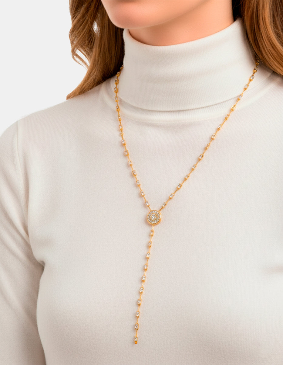 Luxury Color 22k gold-plated necklace