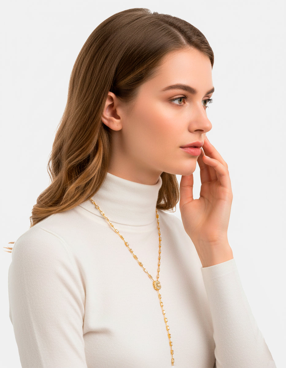 Luxury Color 22k gold-plated necklace