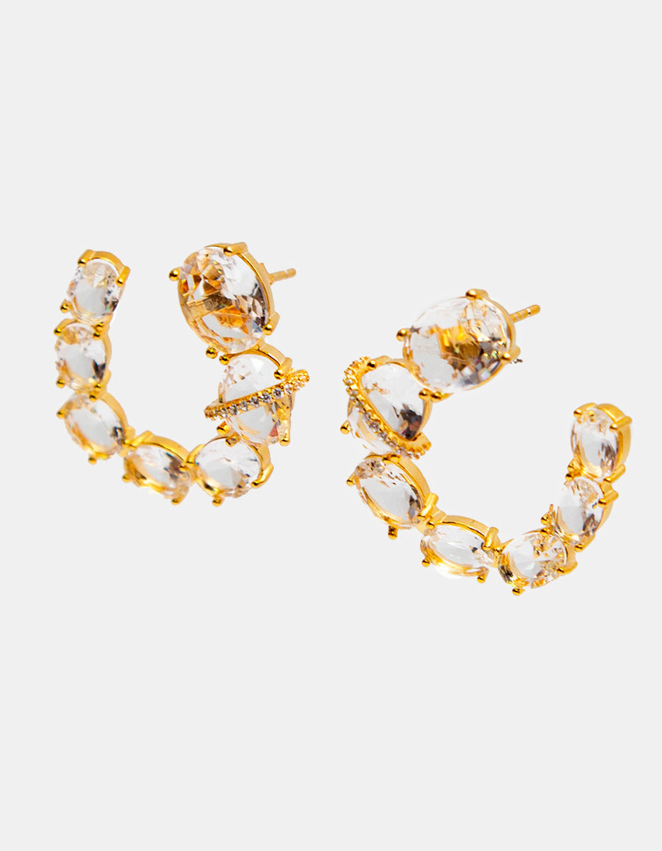 Luxury Color 22k gold-plated earrings