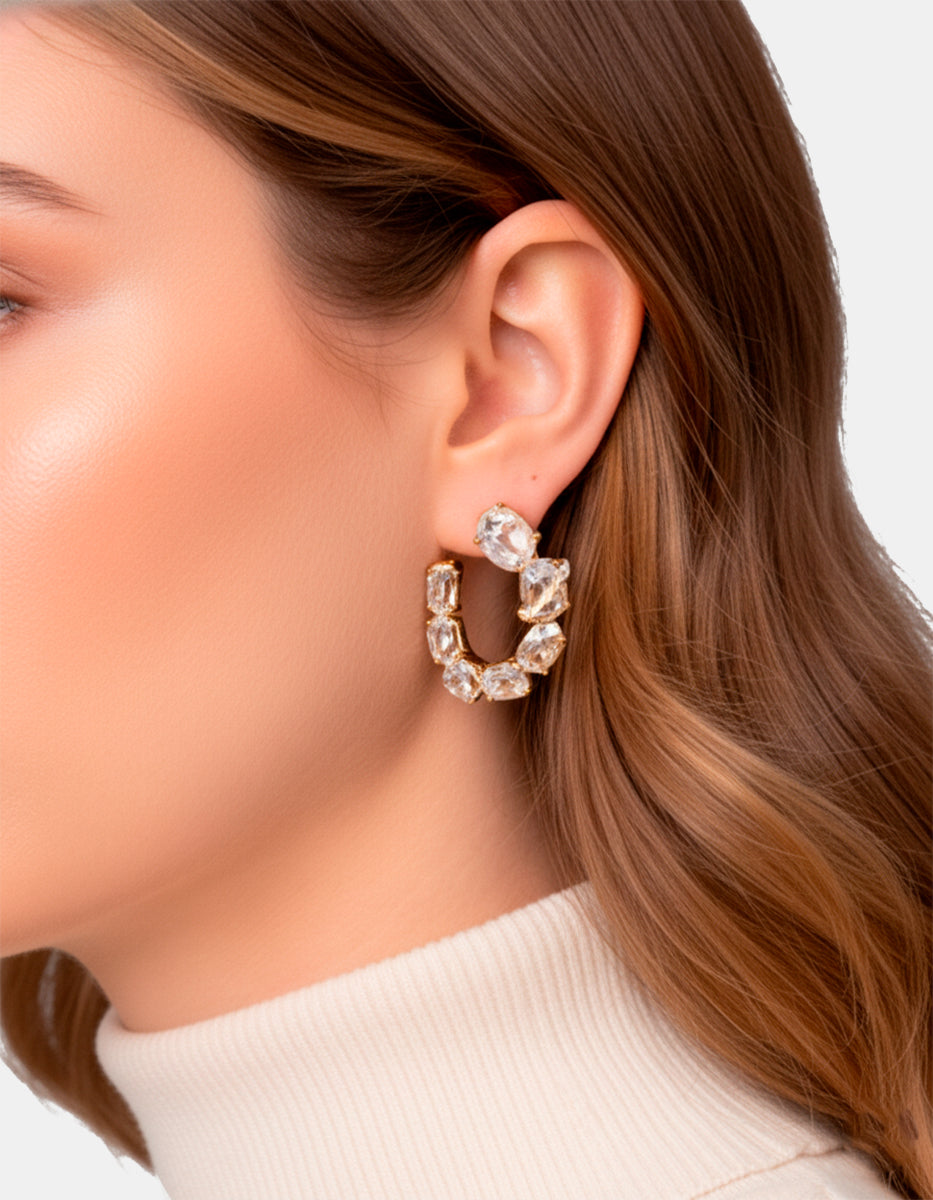 Luxury Color 22k gold-plated earrings