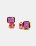Luxury Color 22k gold-plated earrings