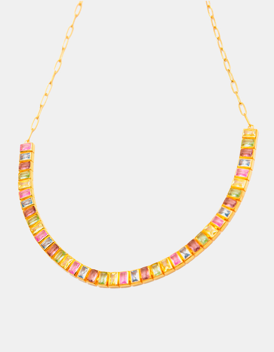 Luxury Color 22k gold-plated necklace