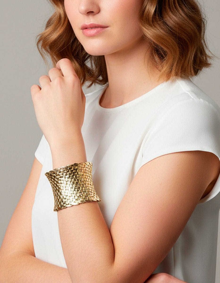 Calcuta gold-plated braided bracelet