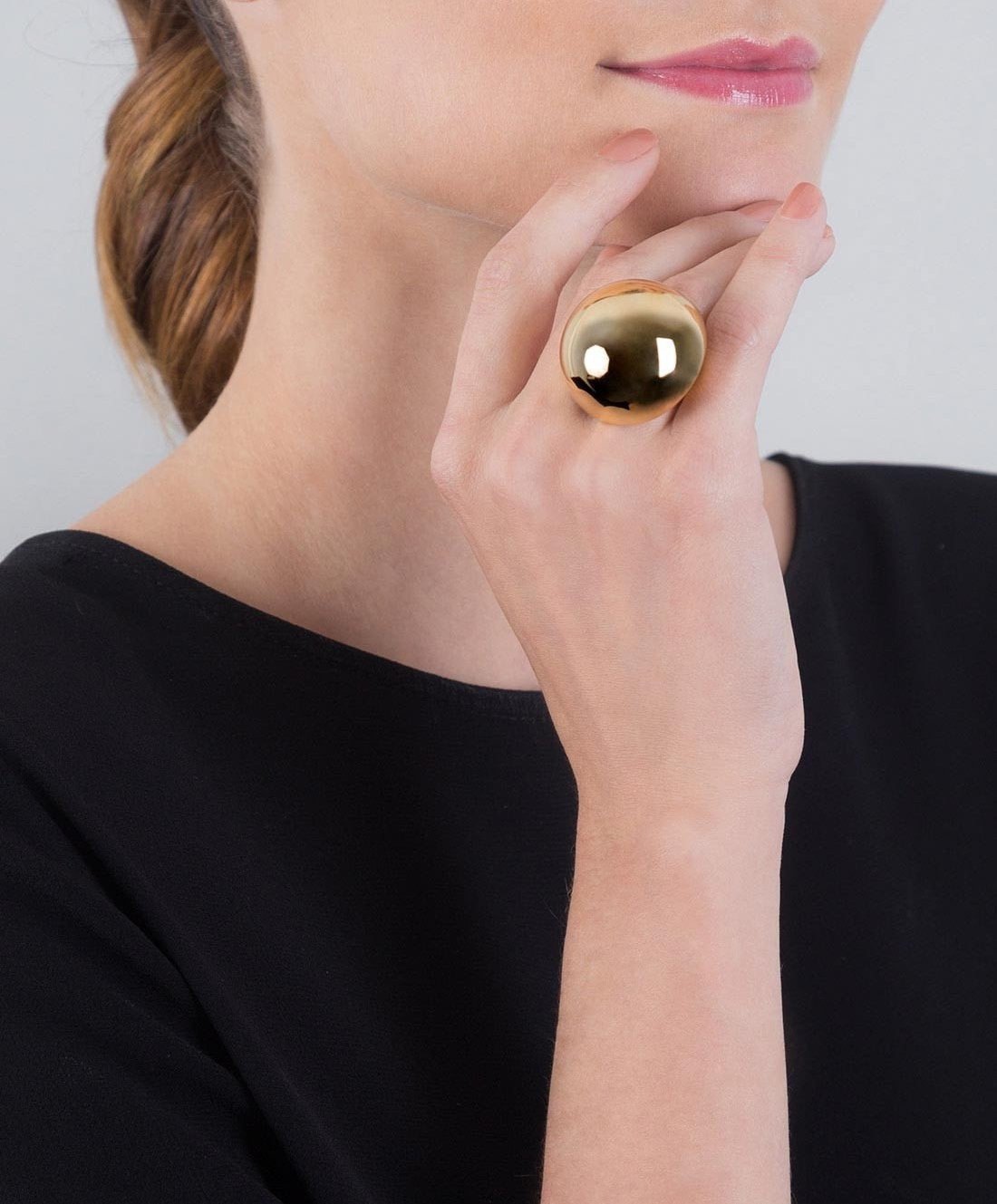 Universe gold-plated ring