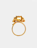 Eden gold-plated rose ring