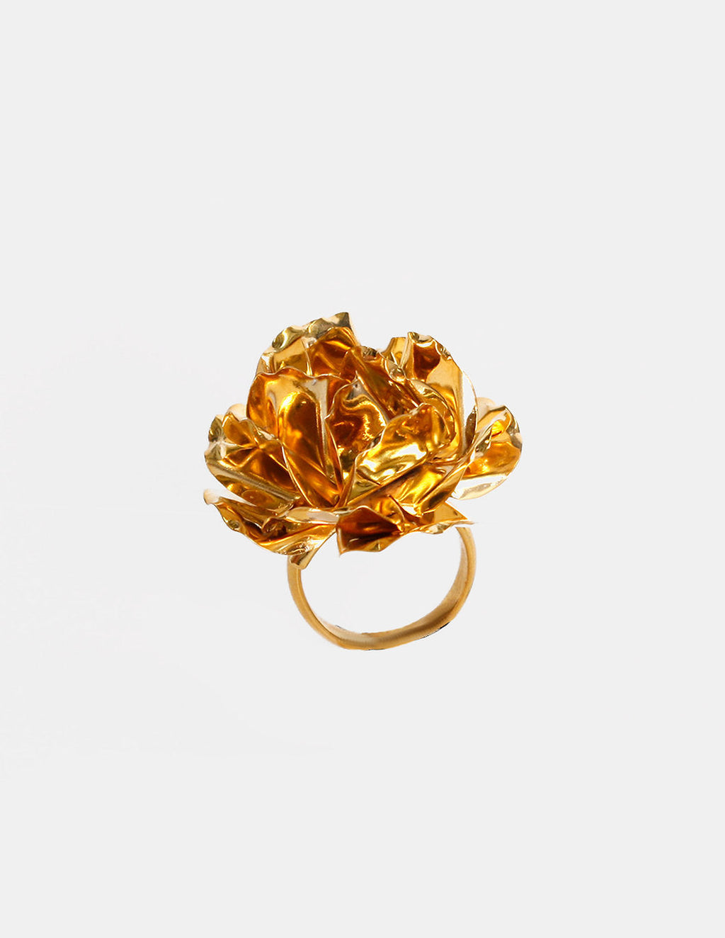 Eden gold-plated rose ring