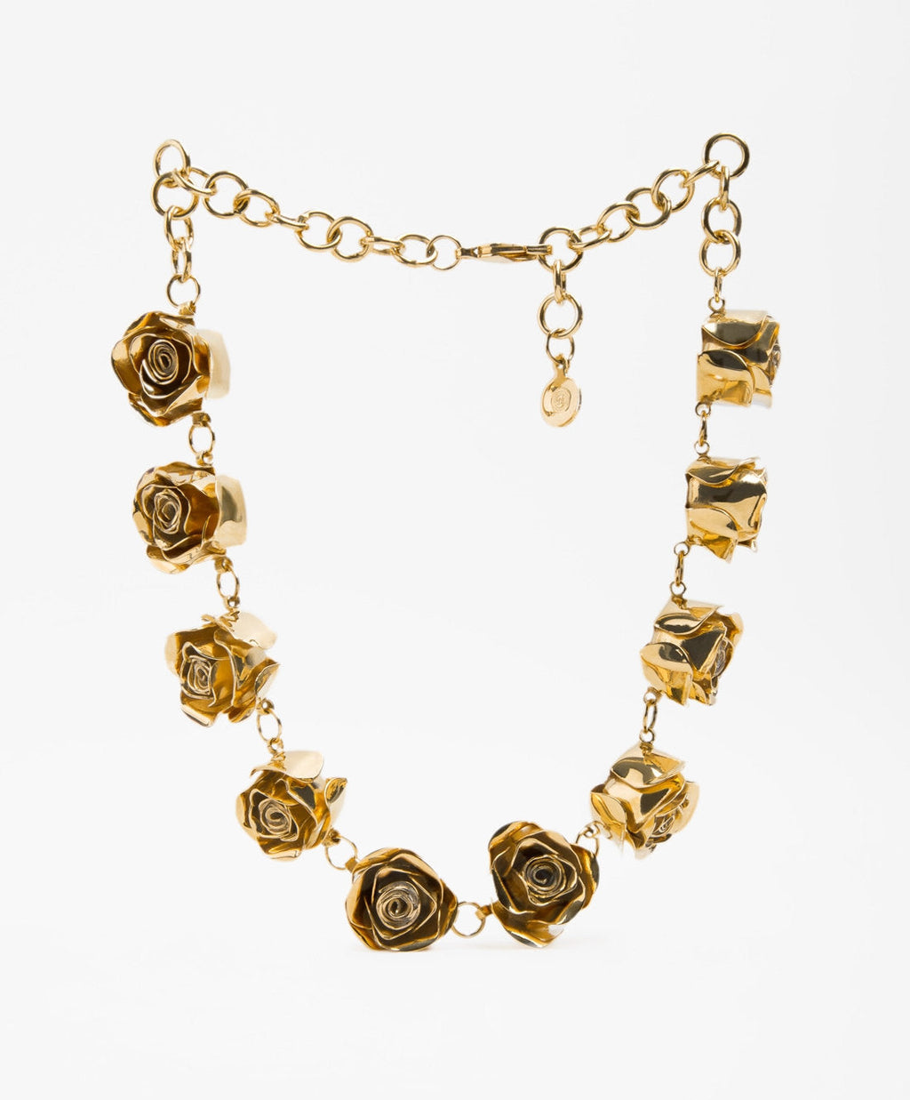 Eden gold-plated roses necklace