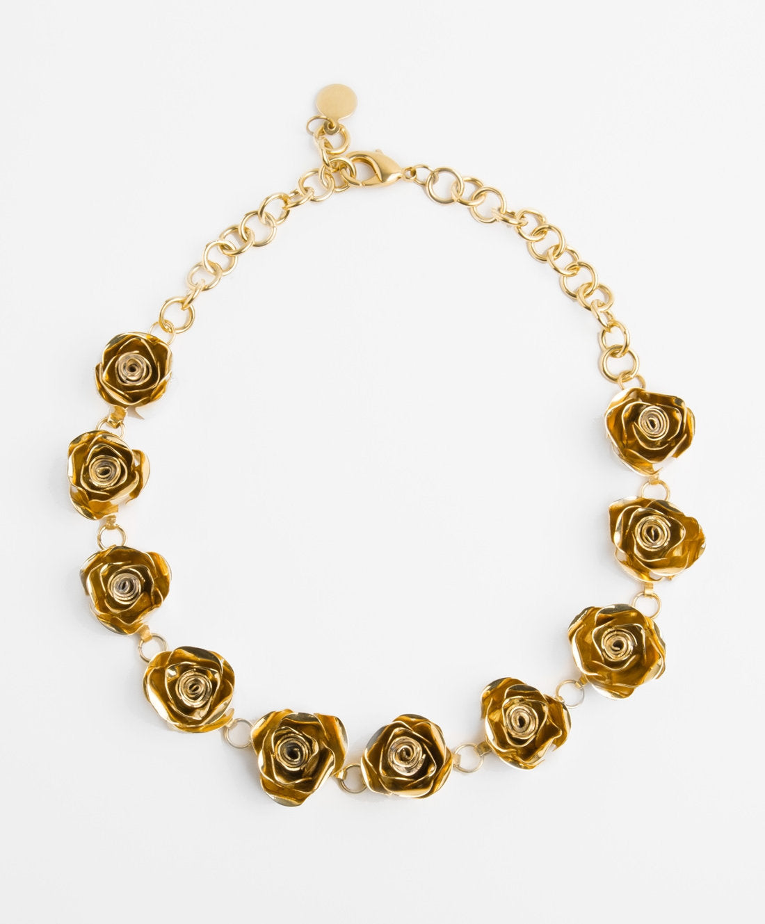 Eden gold-plated roses necklace