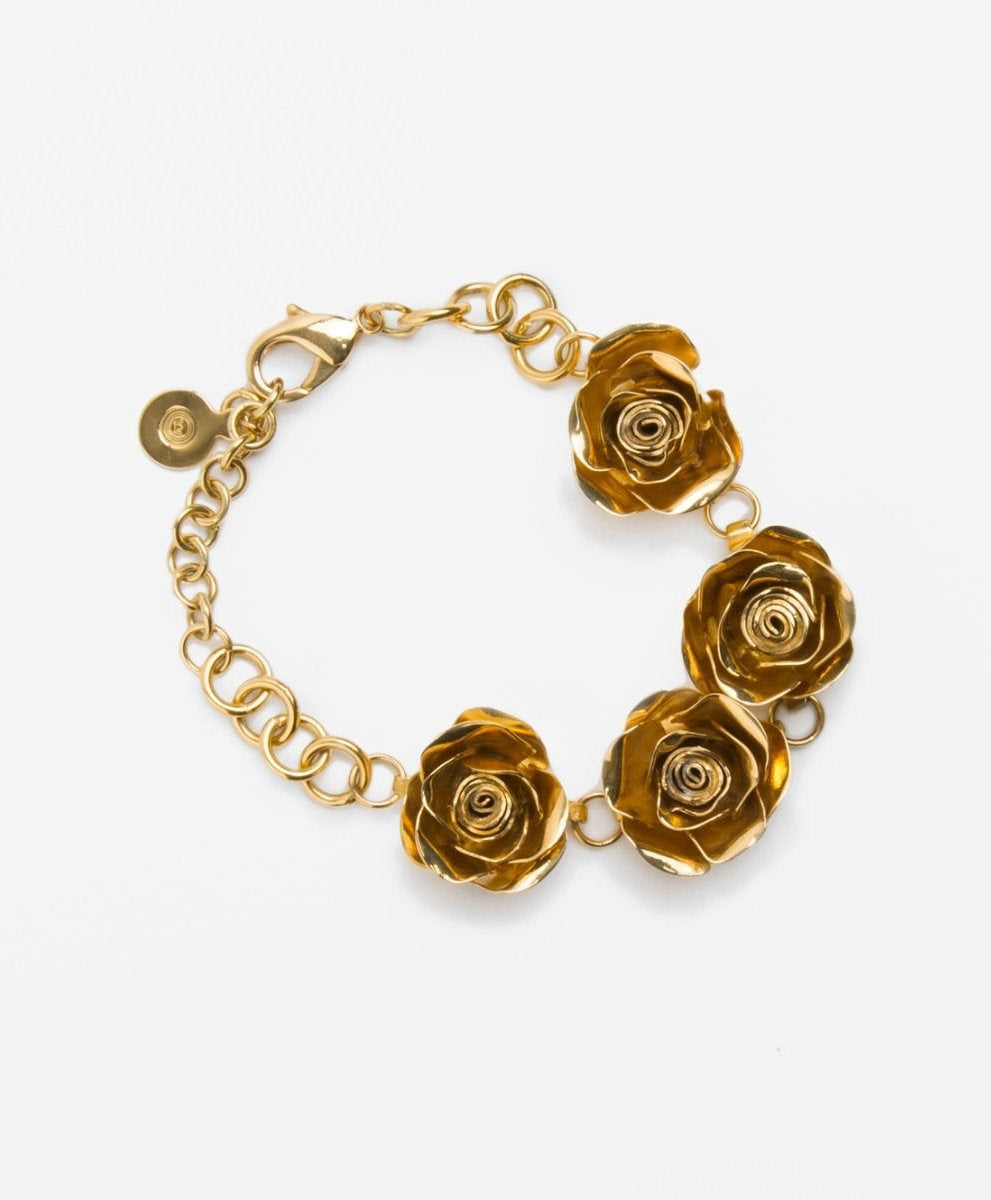 Eden gold-plated roses bracelet