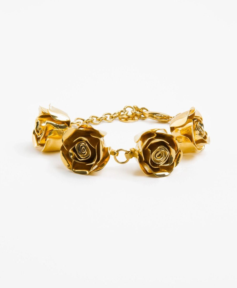 Eden gold-plated roses bracelet