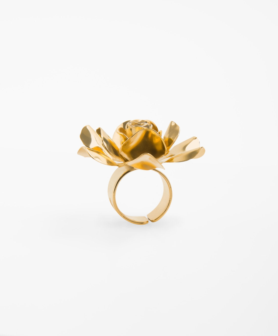 Eden gold-plated rose ring