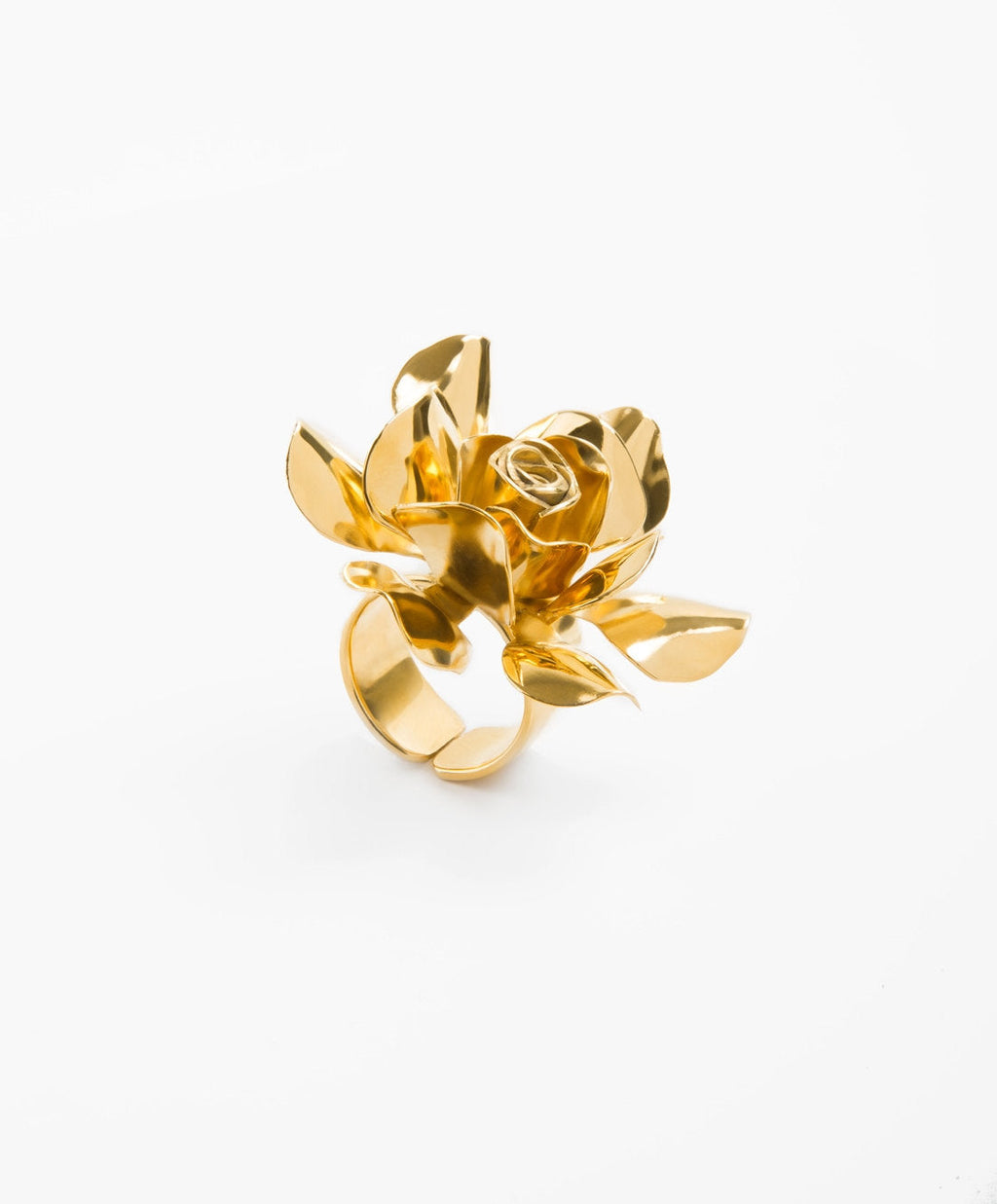 Eden gold-plated rose ring