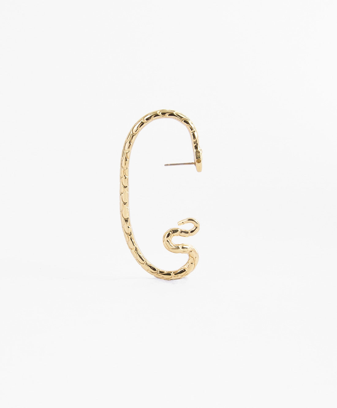 Poison gold-plated hammered earcuff