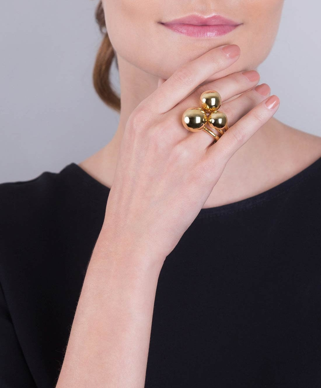 Universe gold-plated ring