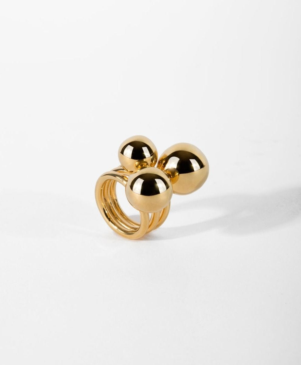 Universe gold-plated ring