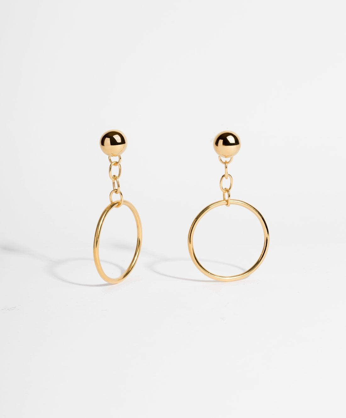 Universe gold-plated earrings