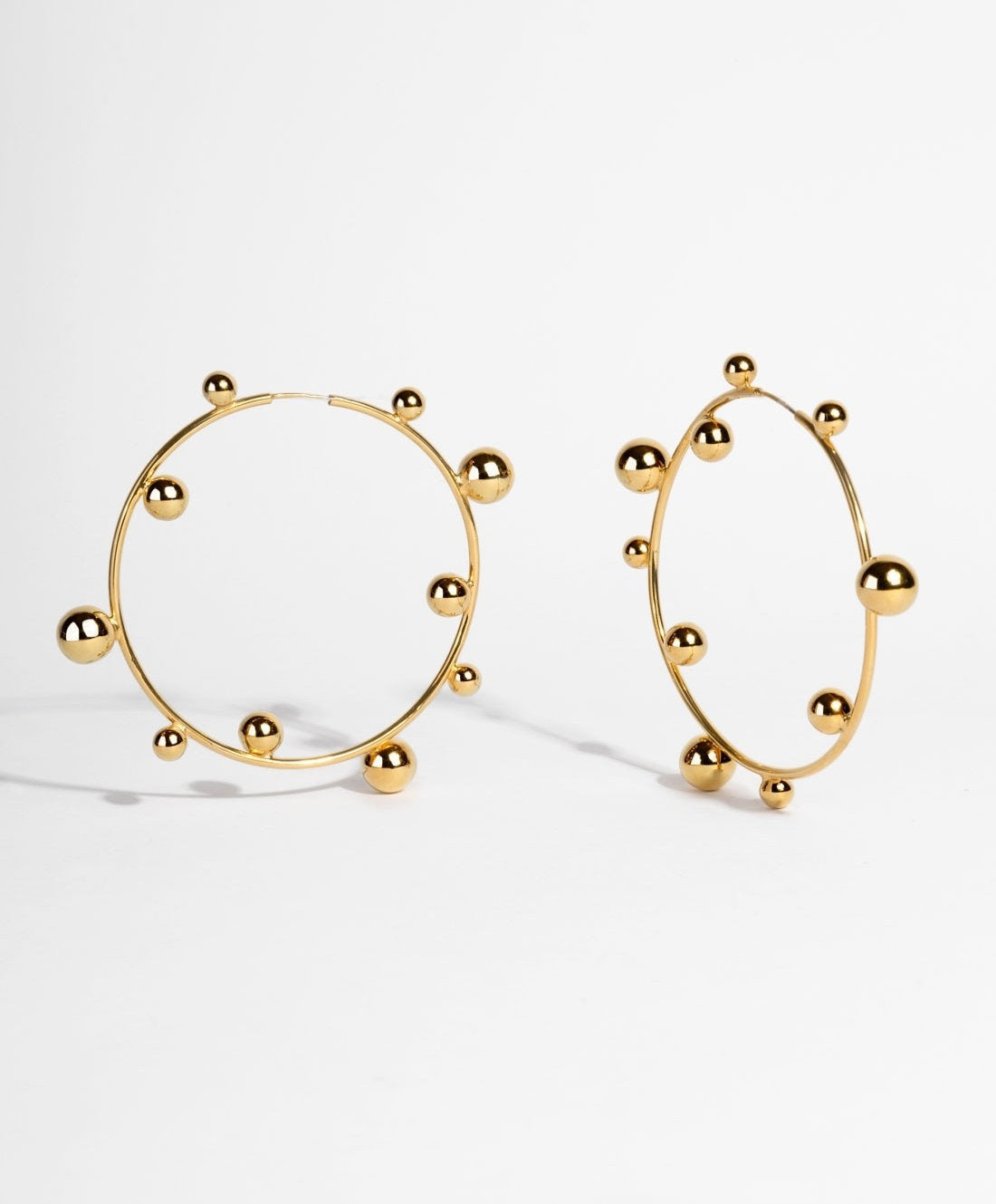 Universe gold-plated hoop earrings