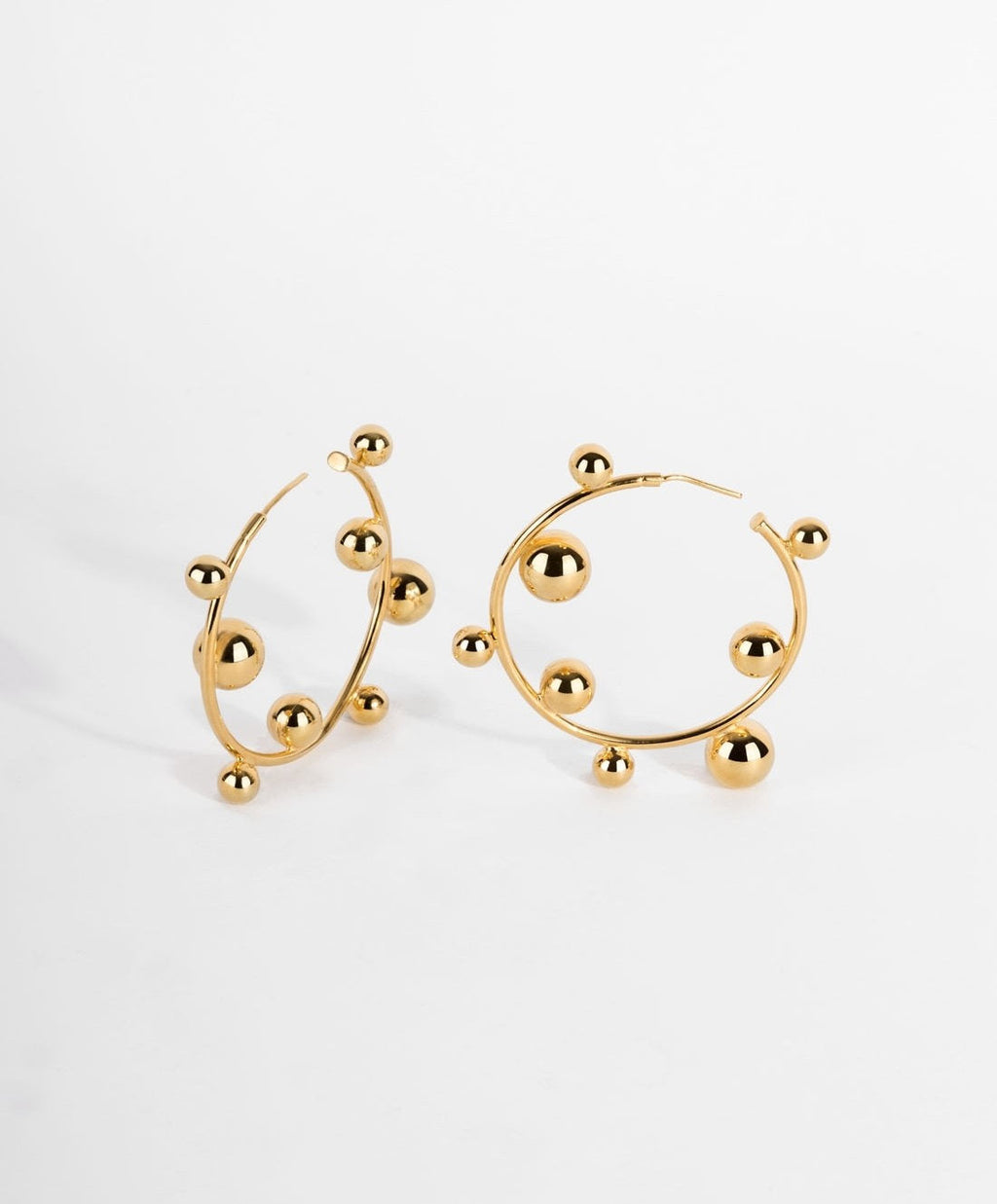 Universe gold-plated hoop earrings