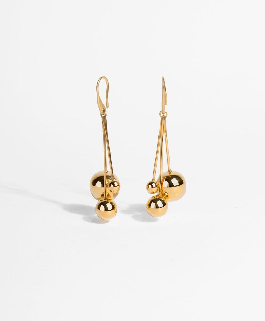 Universe gold-plated earrings