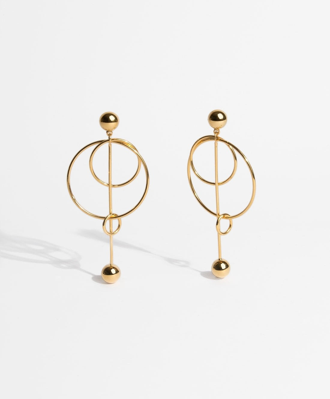 Universe gold-plated earrings