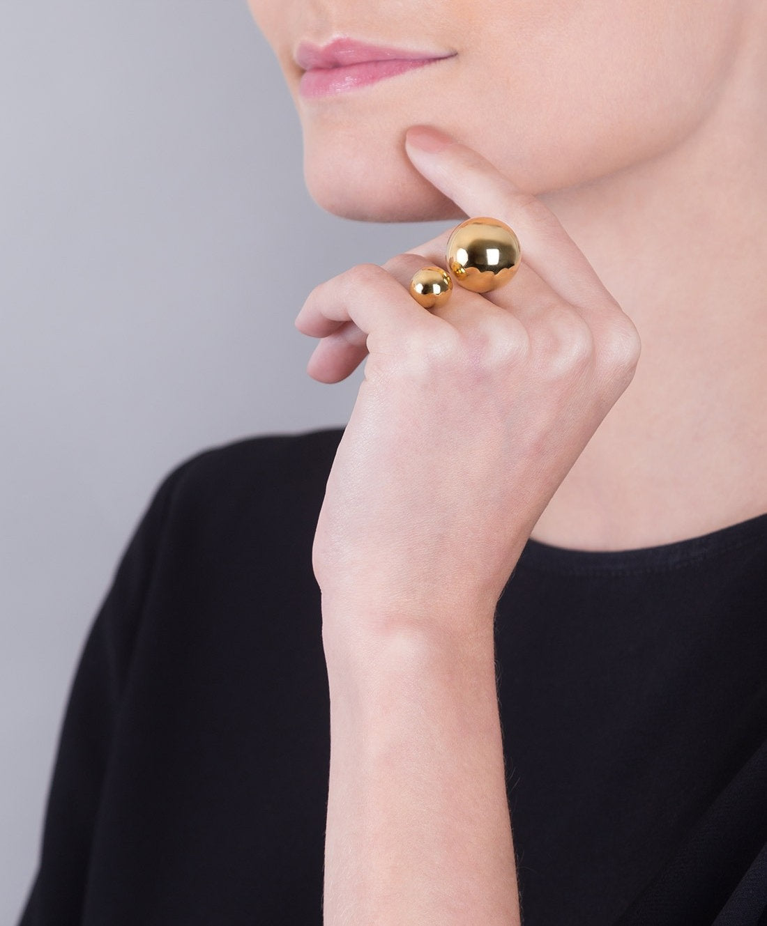 Universe gold-plated ring