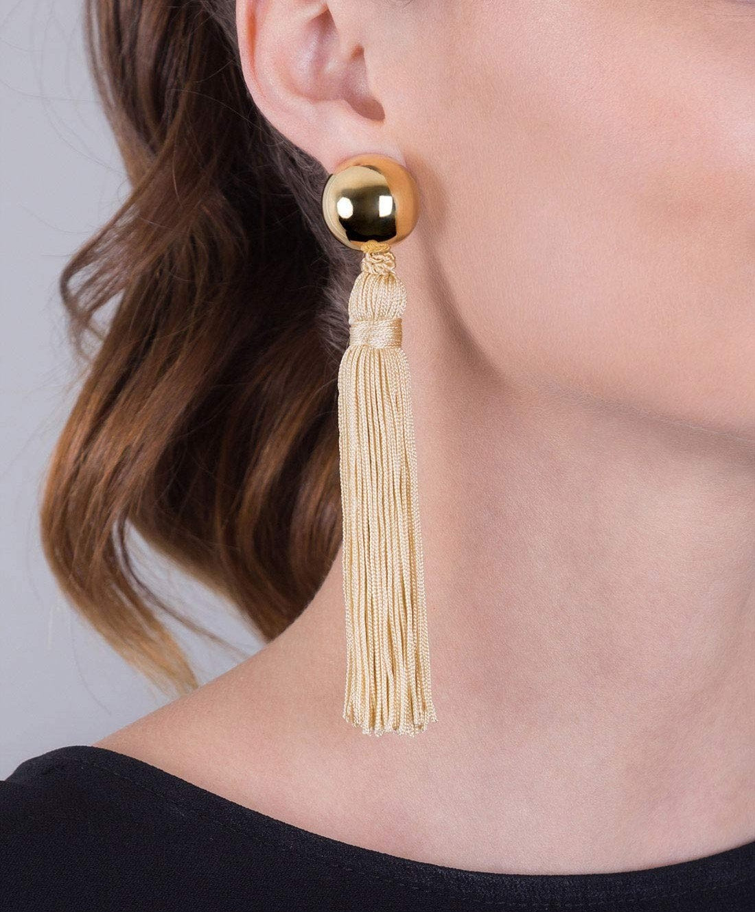 Universe gold-plated earrings