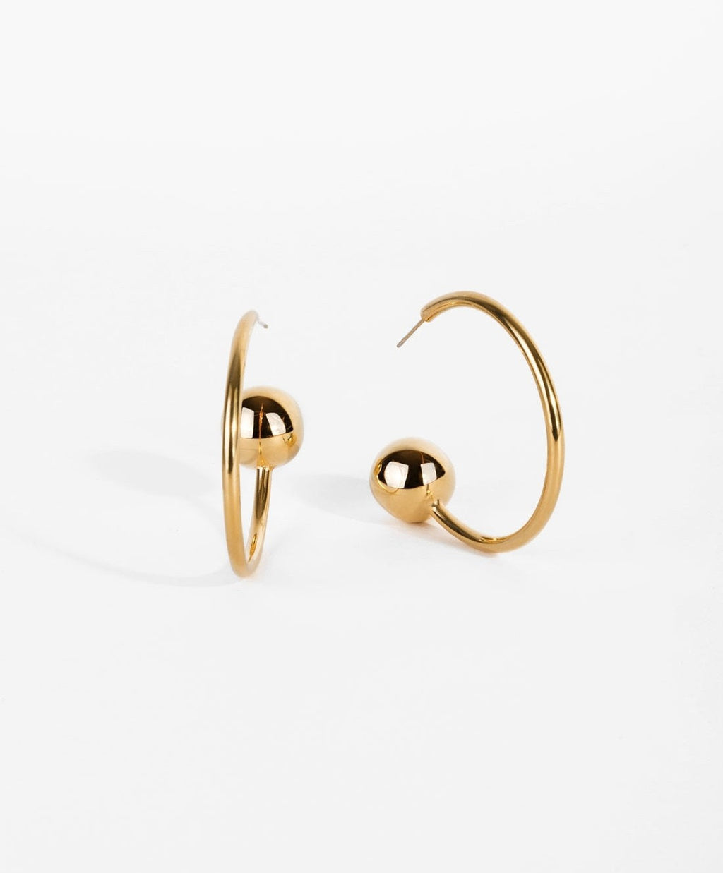 Universe gold-plated hoop earrings
