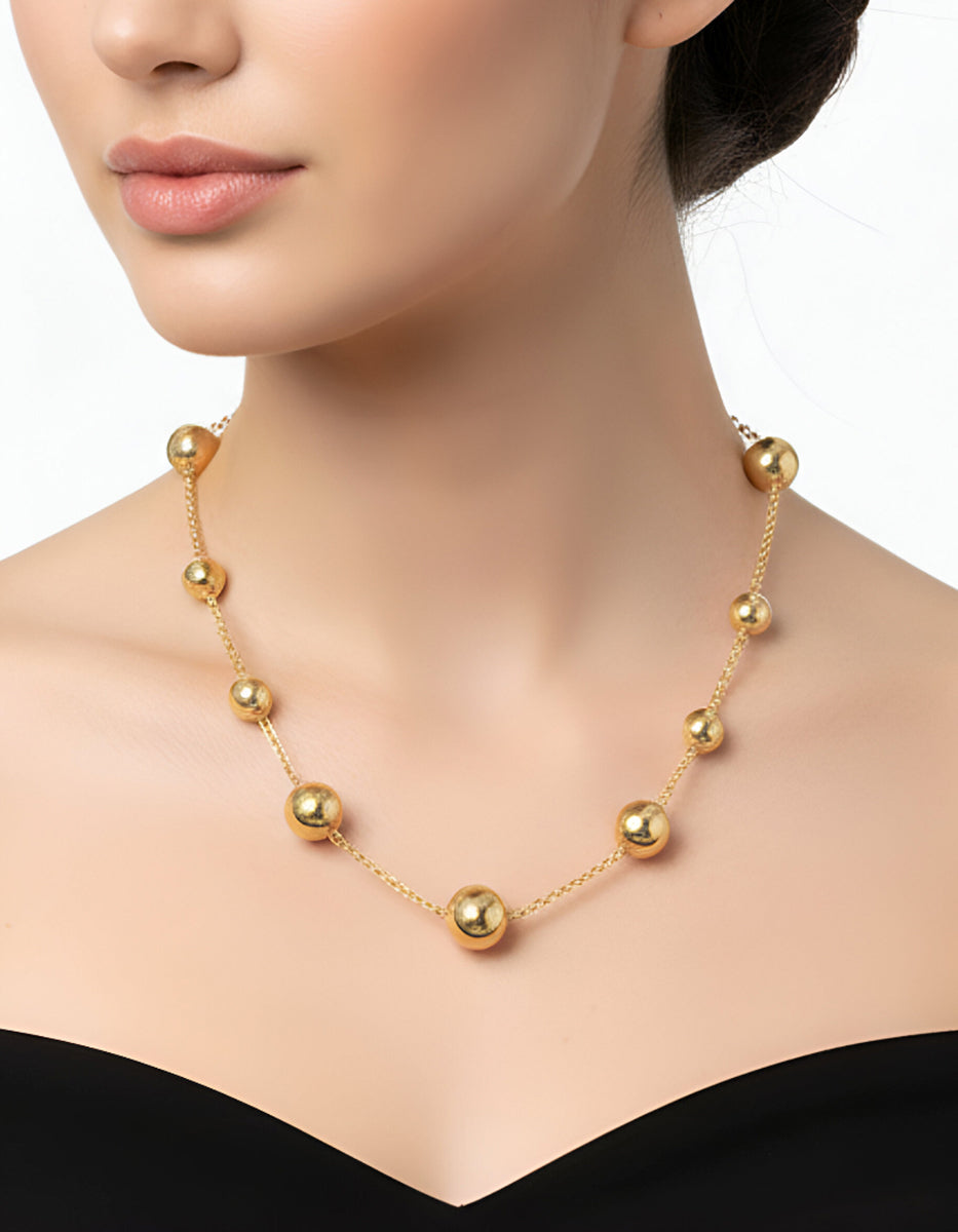 Universe gold-plated necklace