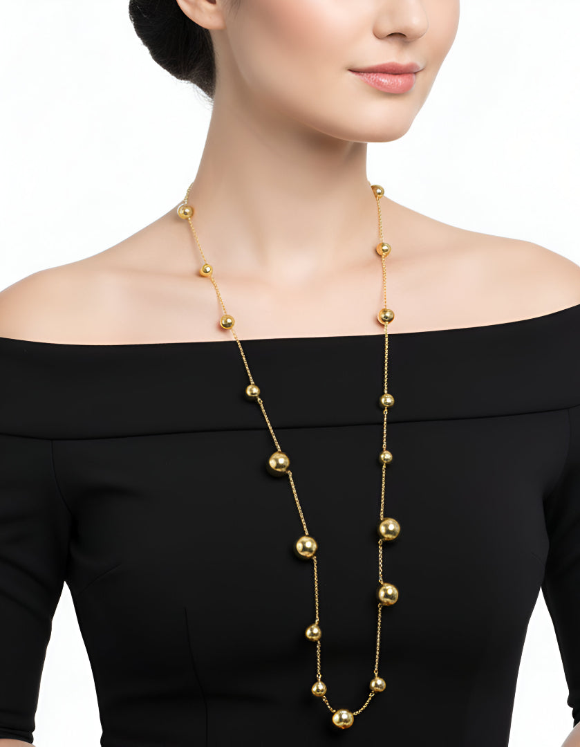 Universe gold-plated necklace