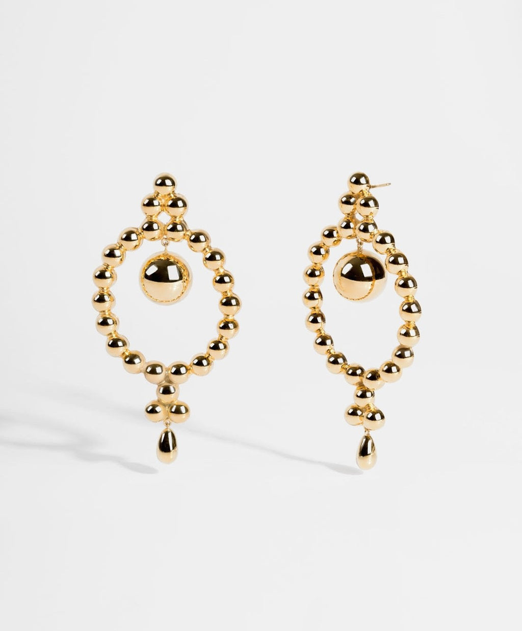 Universe gold-plated earrings
