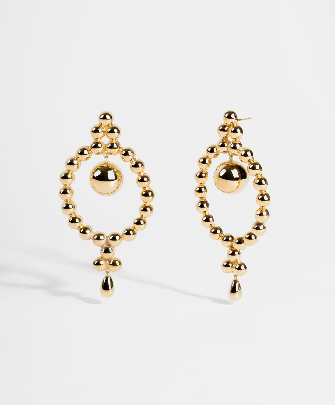 Universe gold-plated earrings