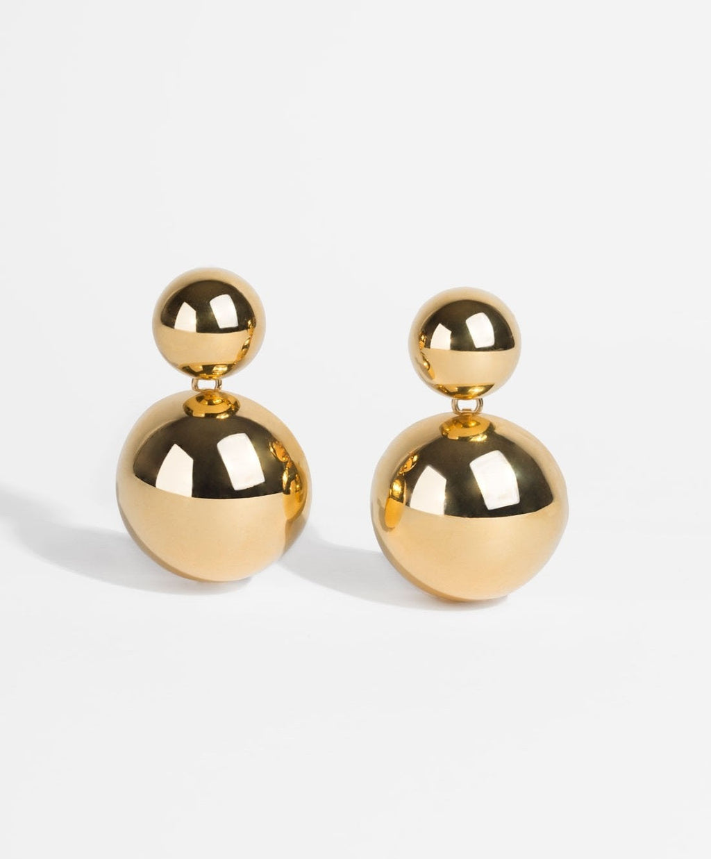 Universe gold-plated earrings