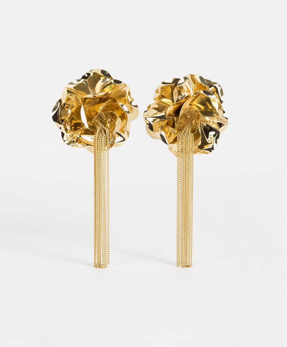 Eden gold-plated rose earrings