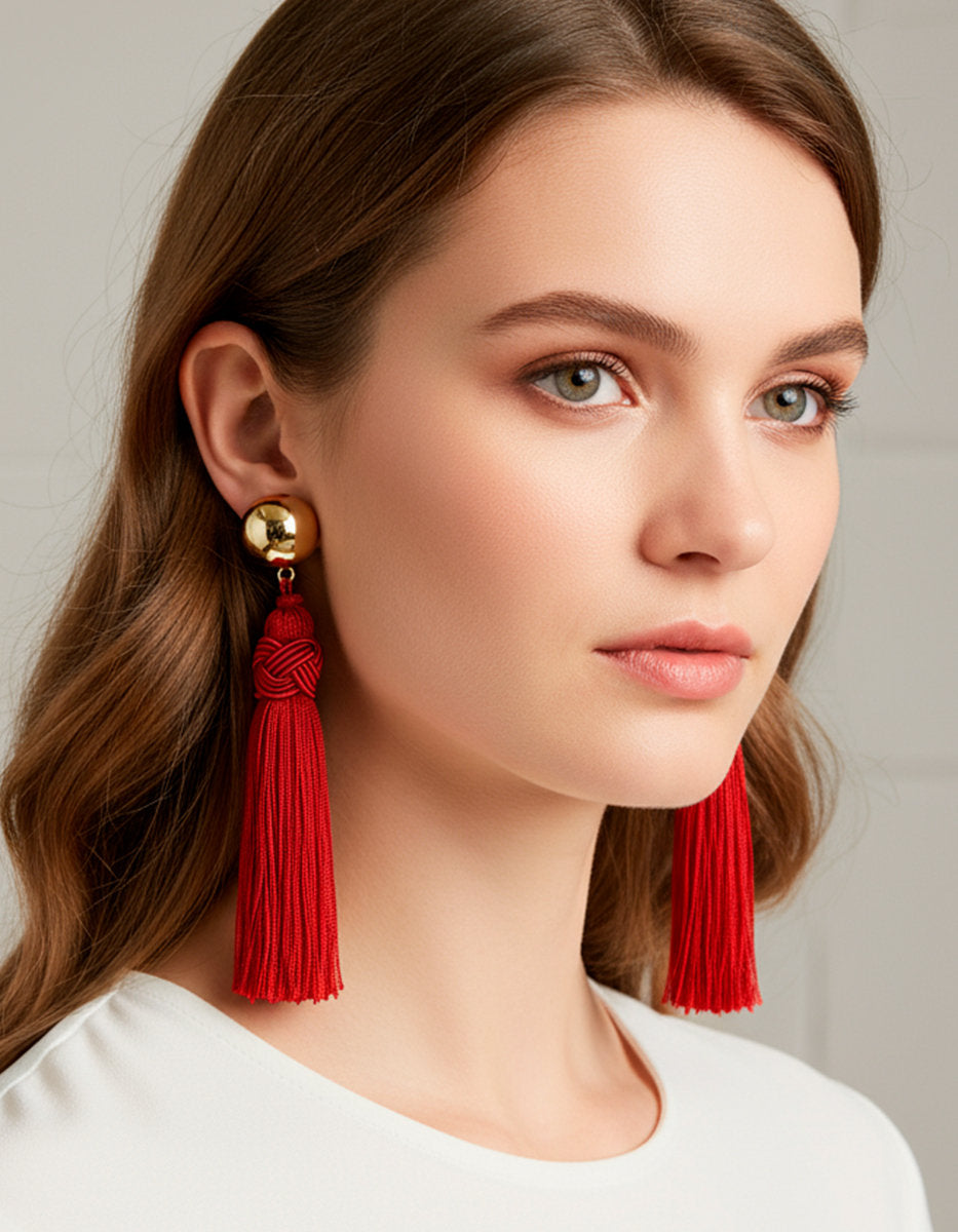 Universe gold-plated earrings