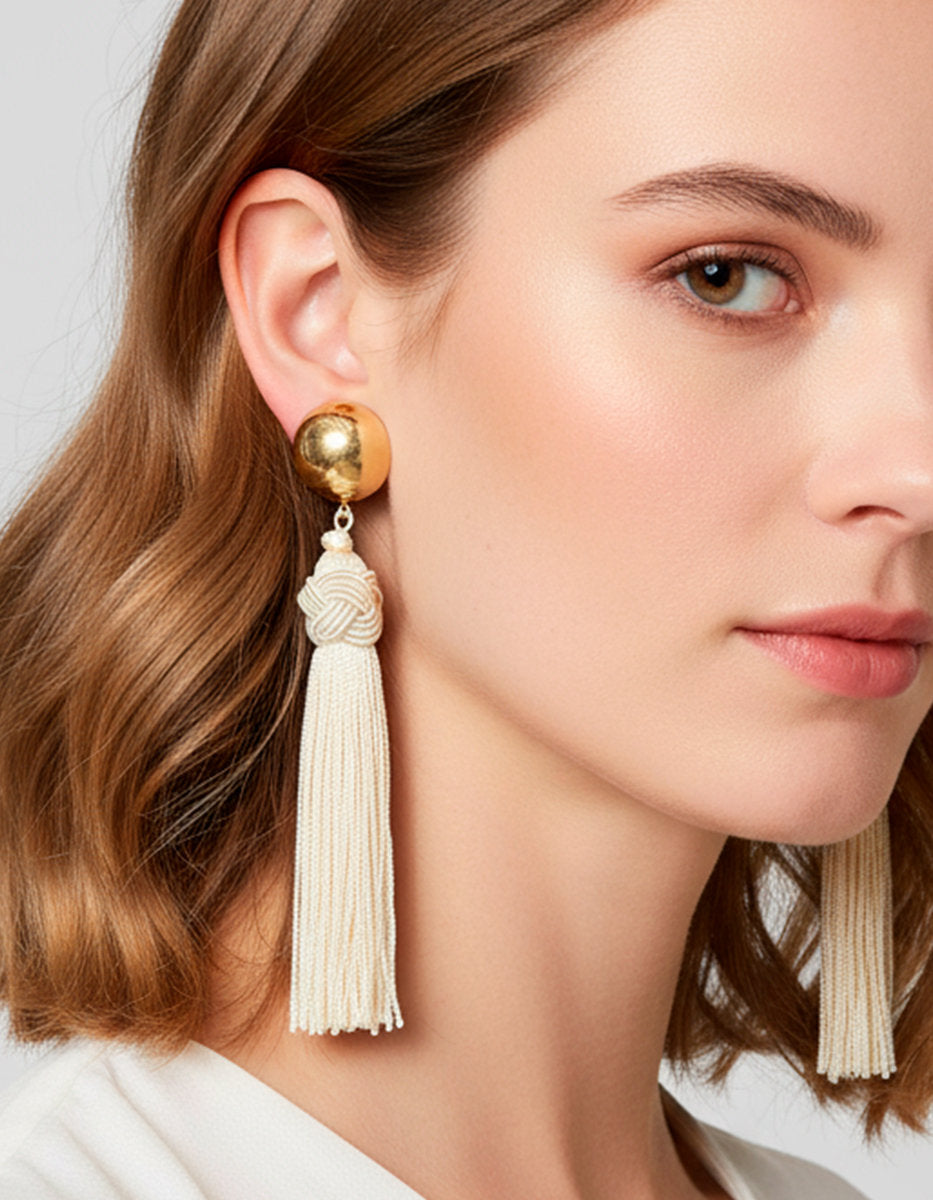 Universe gold-plated earrings