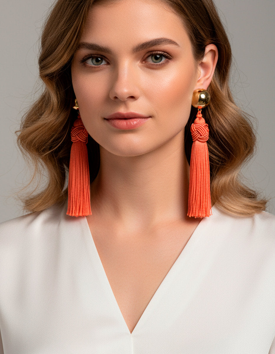 Universe gold-plated earrings