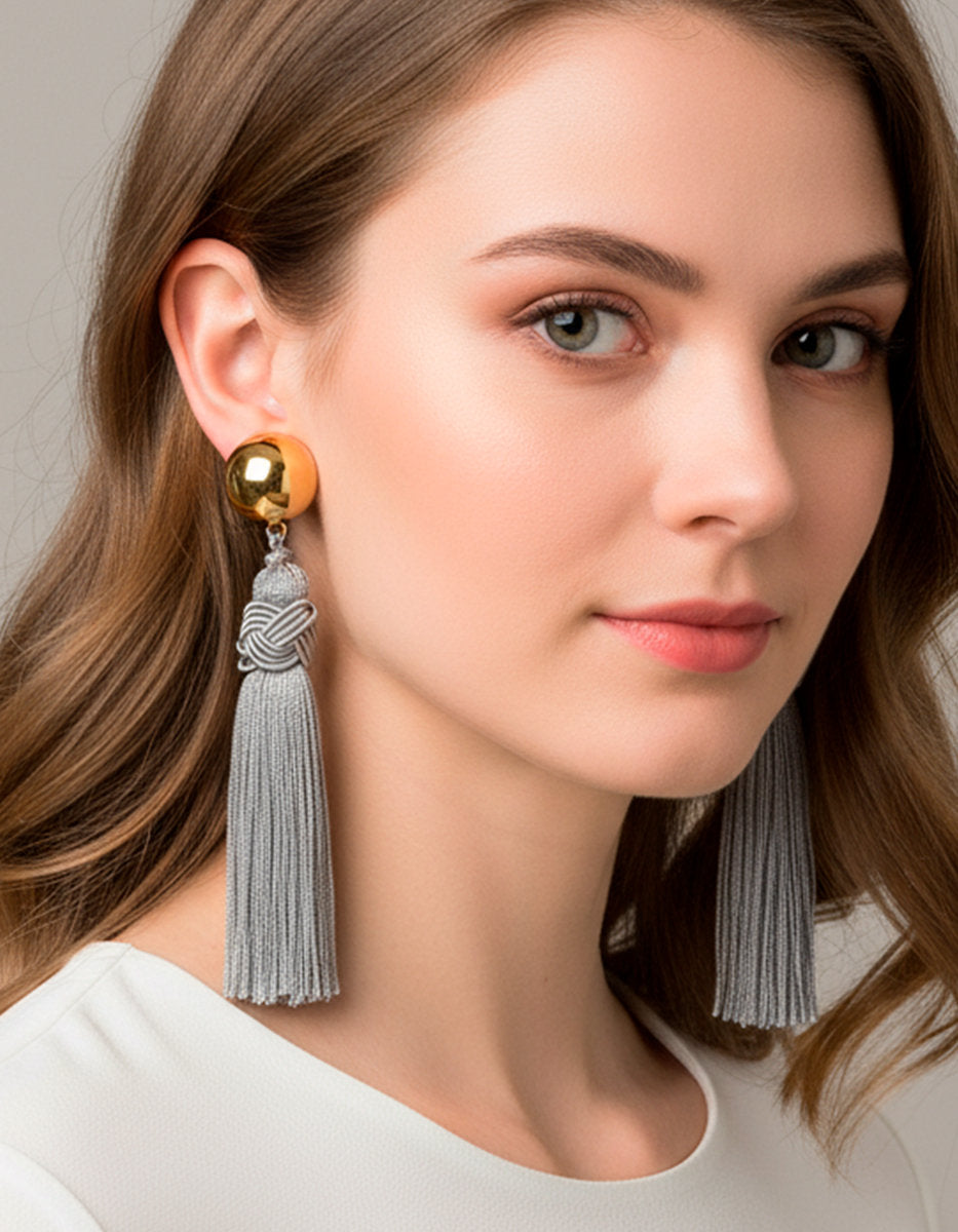 Universe gold-plated earrings