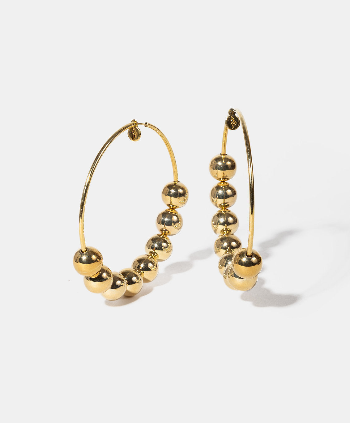 Universe gold-plated hoop earrings