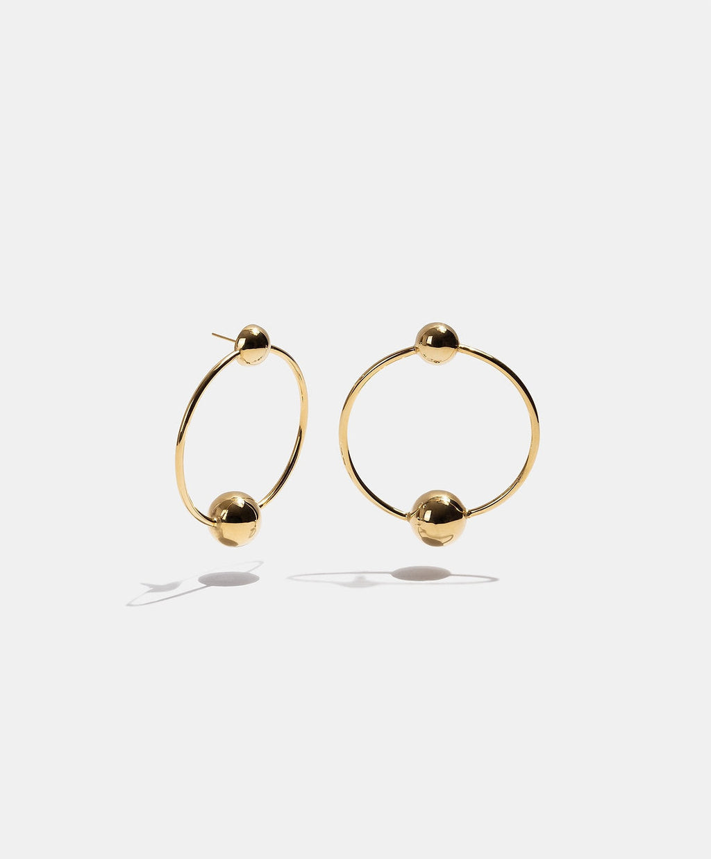 Universe gold-plated hoop earrings