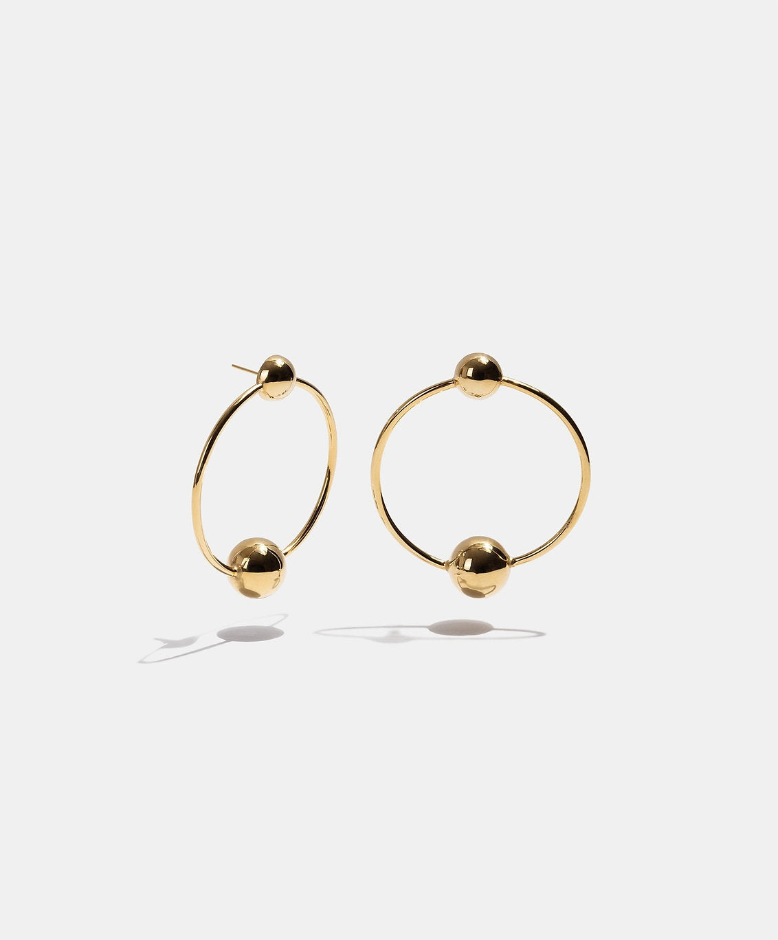 Universe gold-plated hoop earrings