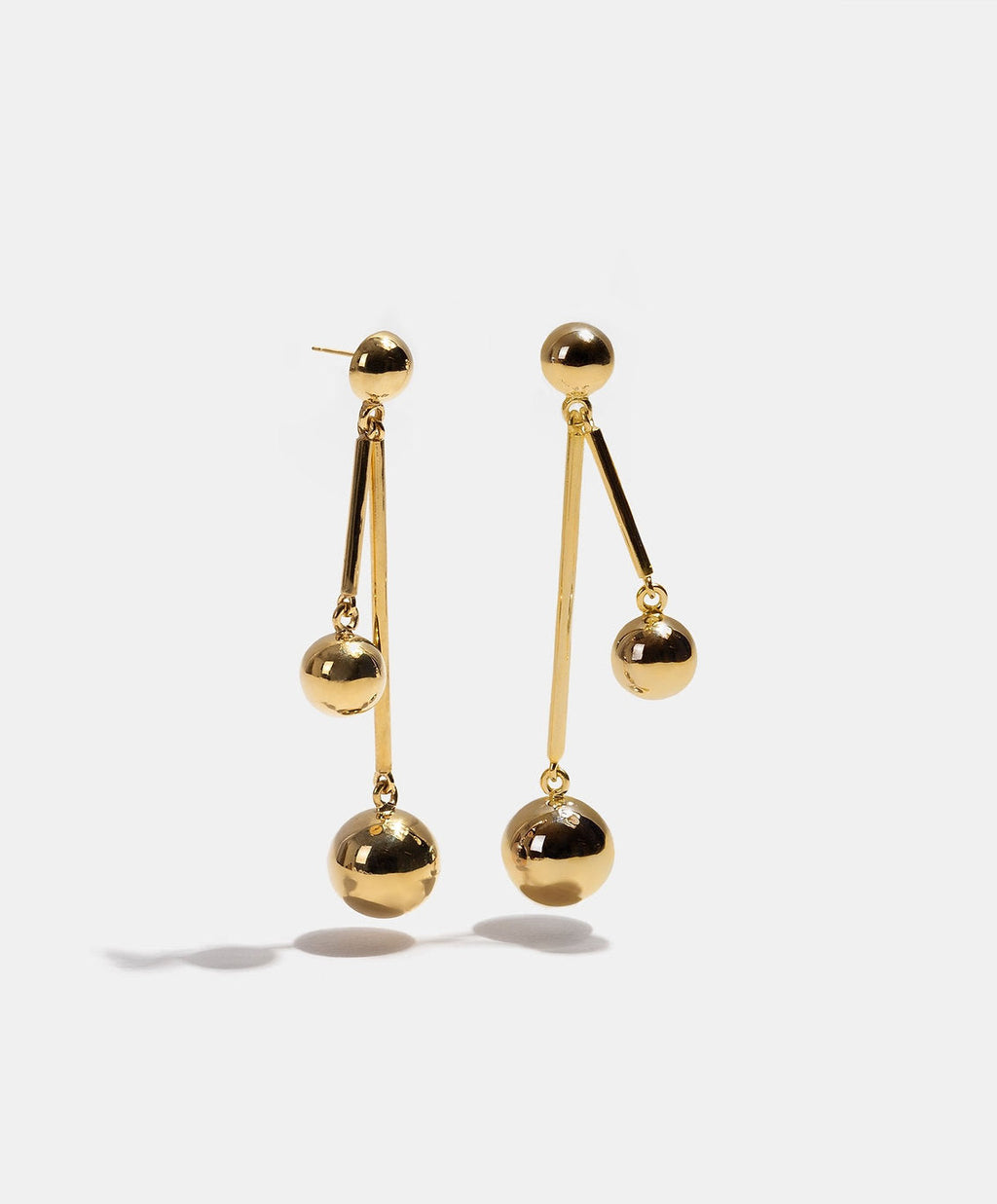 Universe gold-plated earrings