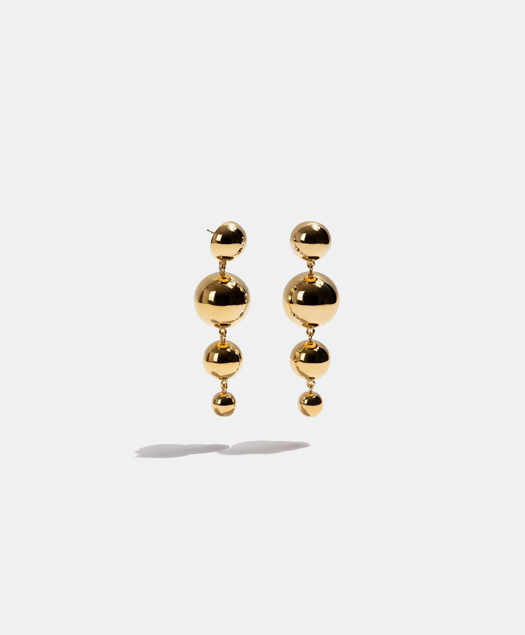 Universe gold-plated earrings
