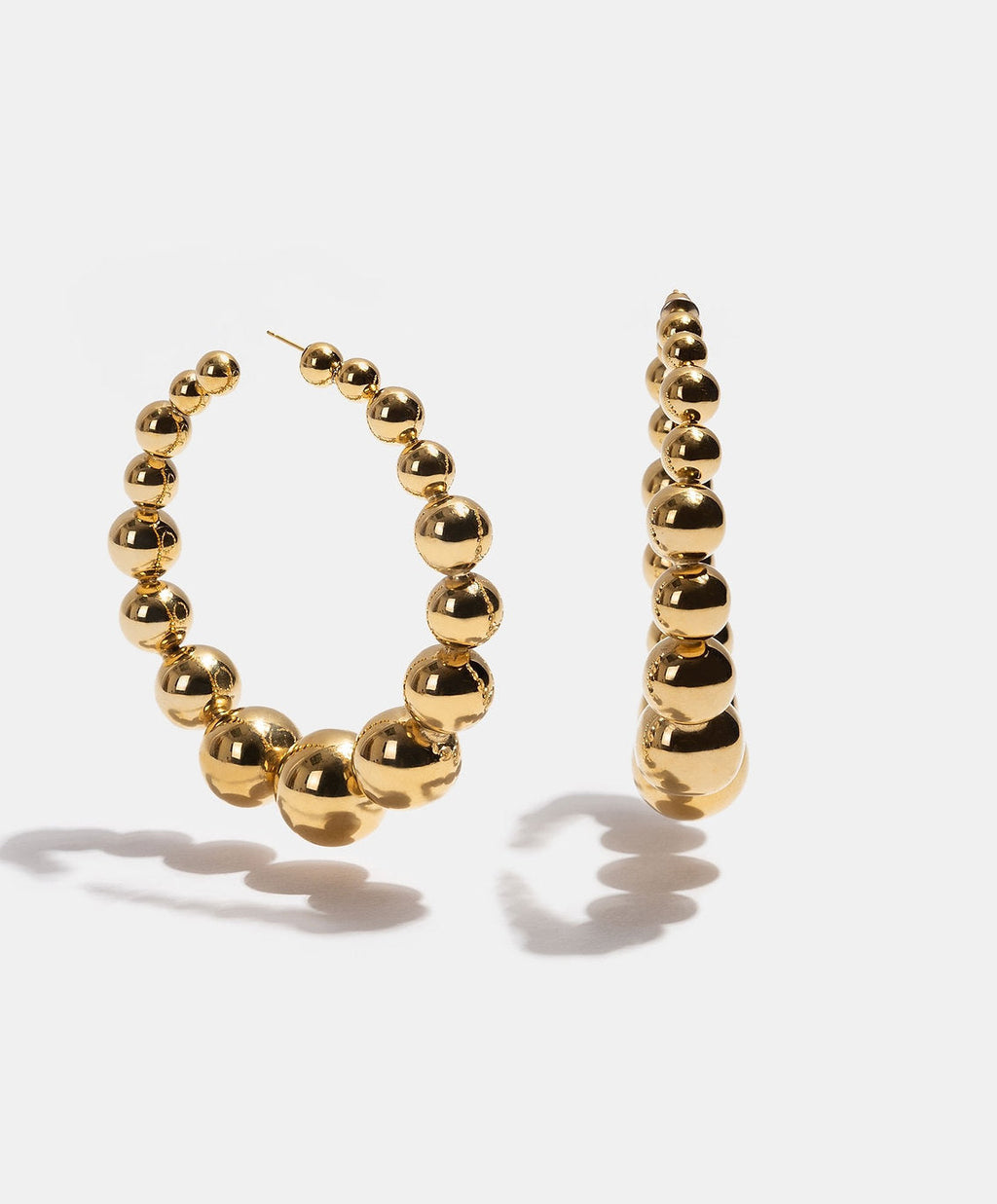 Universe gold-plated hoop earrings