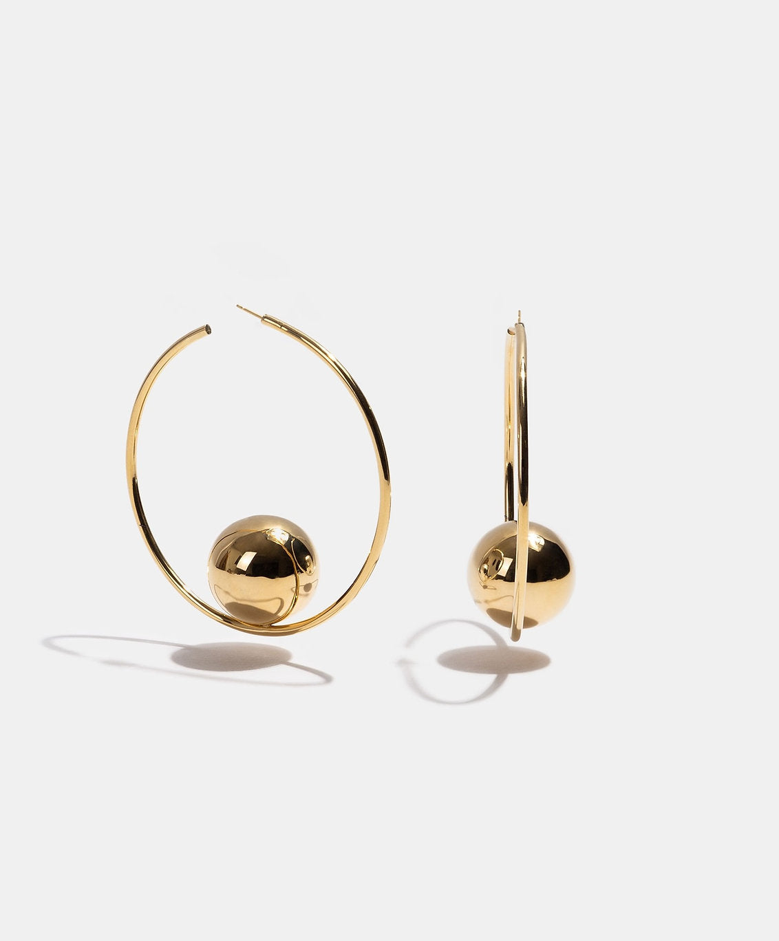 Universe gold-plated hoop earrings
