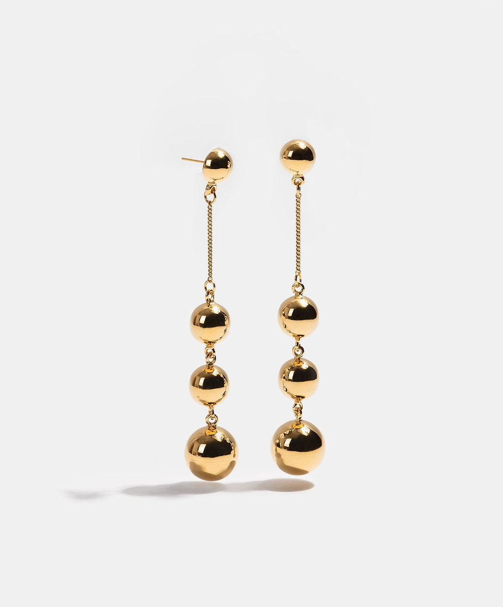 Universe gold-plated earrings