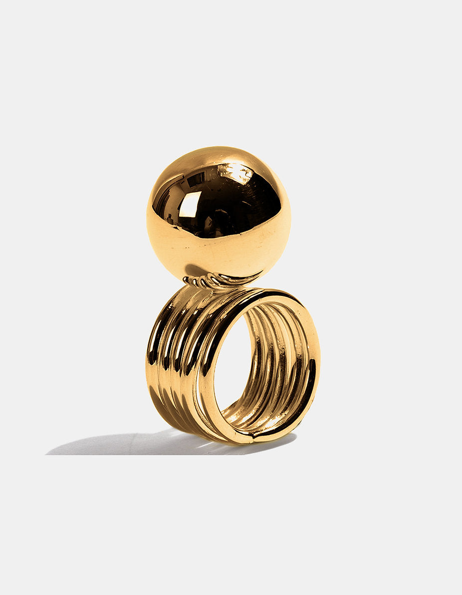 Universe gold-plated ring