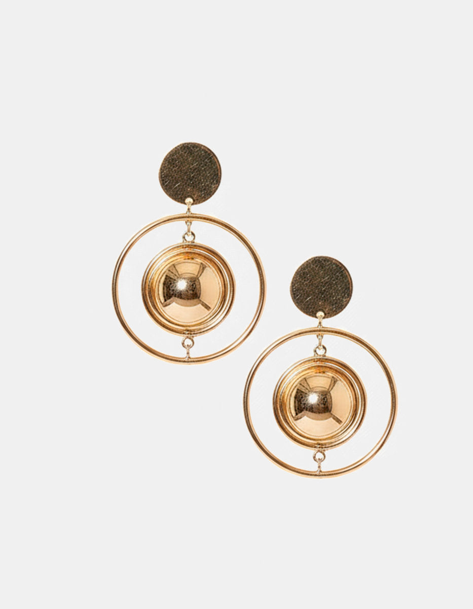 Universe gold-plated earrings