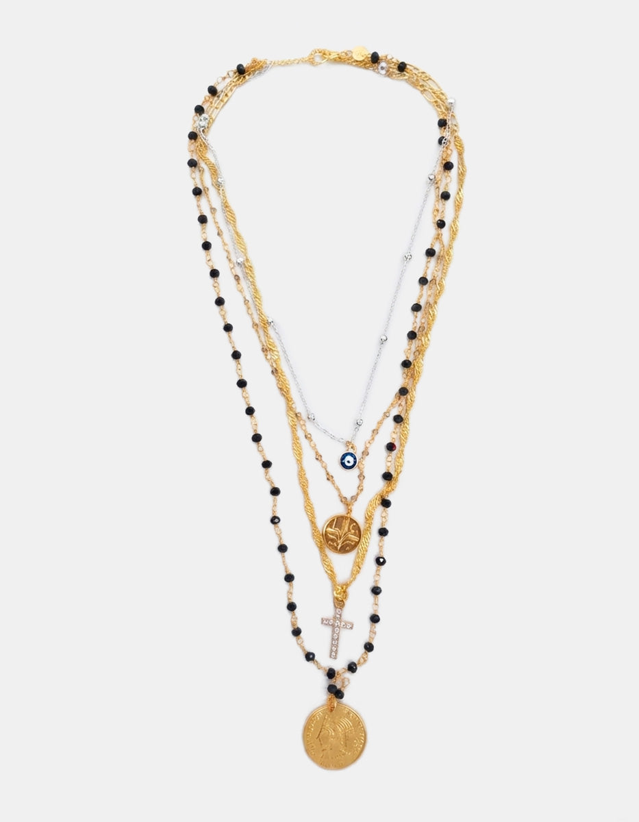 Memories Vintage Coin Layered Necklace