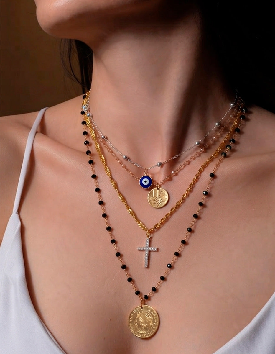 Memories Vintage Coin Layered Necklace