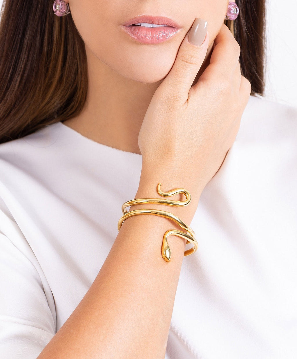 Poison gold-plated snake bracelet